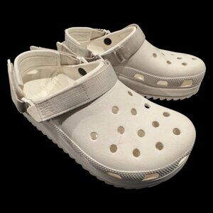 Crocs Women’s W 10 – White Wedge Platform Hiker Clog – Great Preowned Condition